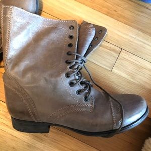 Steve Madden Gray Combat Boots